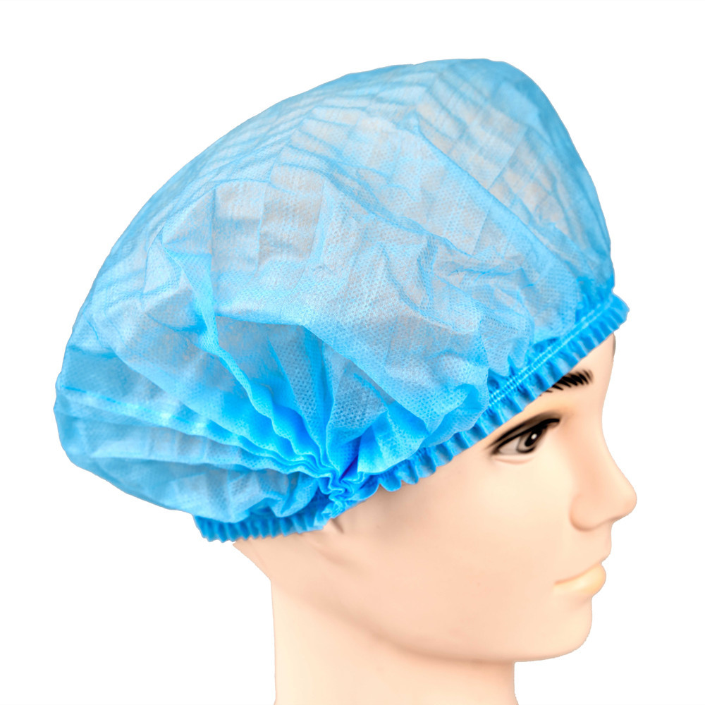 25gsm Non-Woven Double Elastic Disposable Round Head Cap Medical Doctor/Nurse Cap
