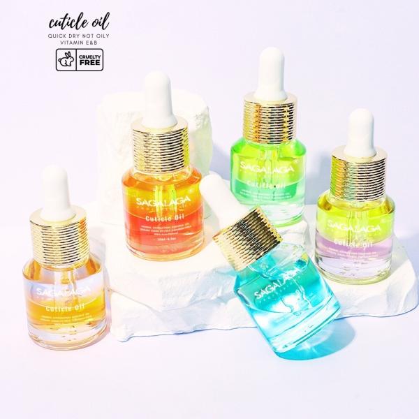 SAGALAGA 13 Scented Glass Nail Cuticle Oil 15ML Bottle With Dropper Amazing Double Layer Moisturizing Oil for Dry Cuticles