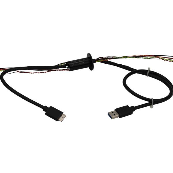 Signal superbe de Mini Slip Ring Transmitting USB3.0 avec le niveau élevé de la protection IP40, solution adaptée aux besoins du client de bague collectrice