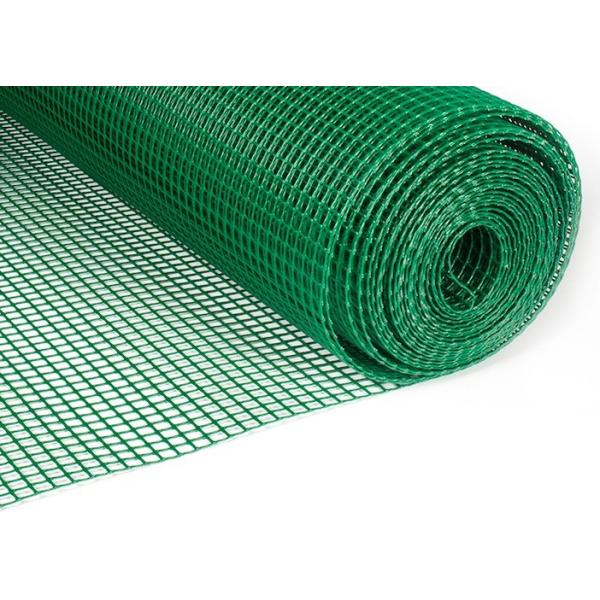 Green 12mm X 12mm Wire Mesh / PVC Coated Galvanized Wire Mesh For Cages