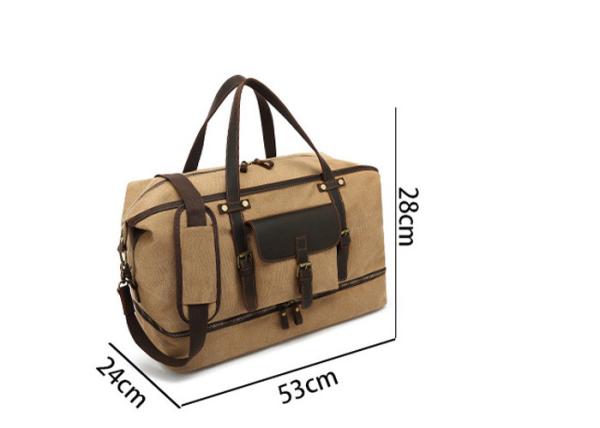 Genuine Leather Canvas Anti Tear Outdoor Duffle Bag Waterproof Durable Carry On