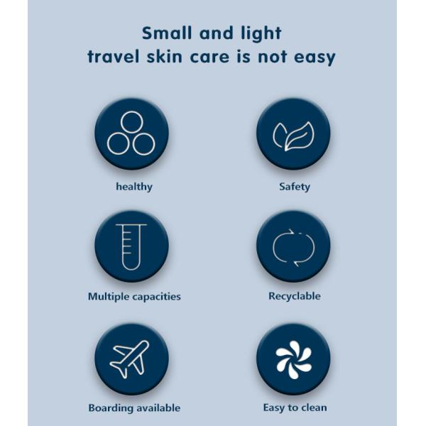 Бутылки 30ML и 50ML насоса PP роторные меняемые безвоздушные