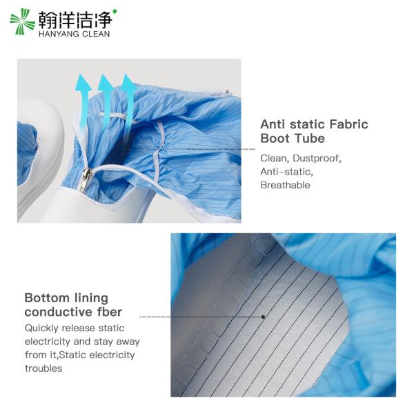 HANYANG CLEAN H-3516 Botas de sala limpia antiestática para protección ESD