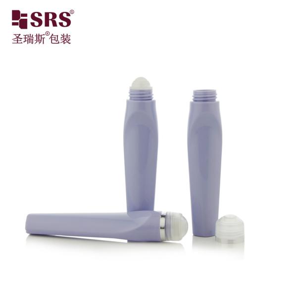 SRS8444-12ML Blowing Customize Color Plastic PETG Unique Shape Roll On Bottle For Eye Gel Serum Massage