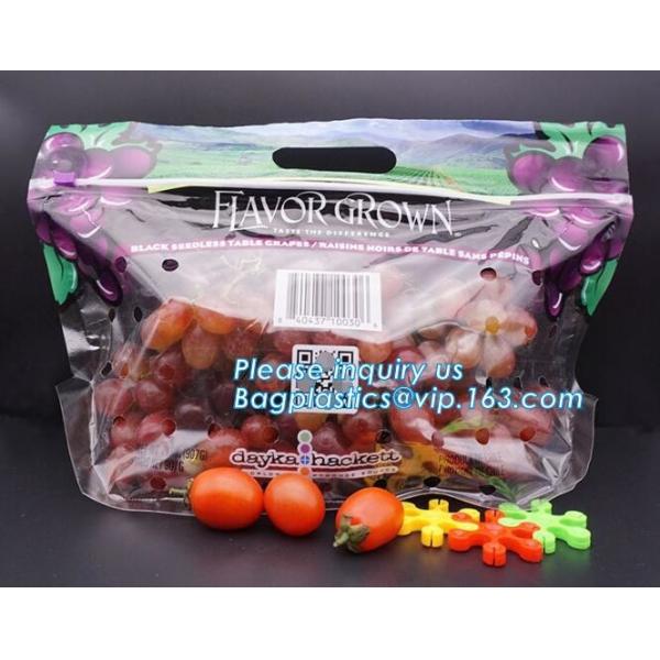 Reclosable Fresh Fruit Cucumber Packaging Bag with Air Hole, Fruit Protect Peach Bag/kiwi Fruit Bag, fresh fruit bag wit