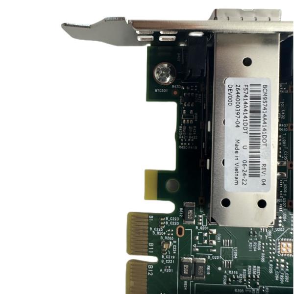 Carte réseau à double port PCI-E haute vitesse BCM57414 avec débit de transmission de 10/100 Mbps