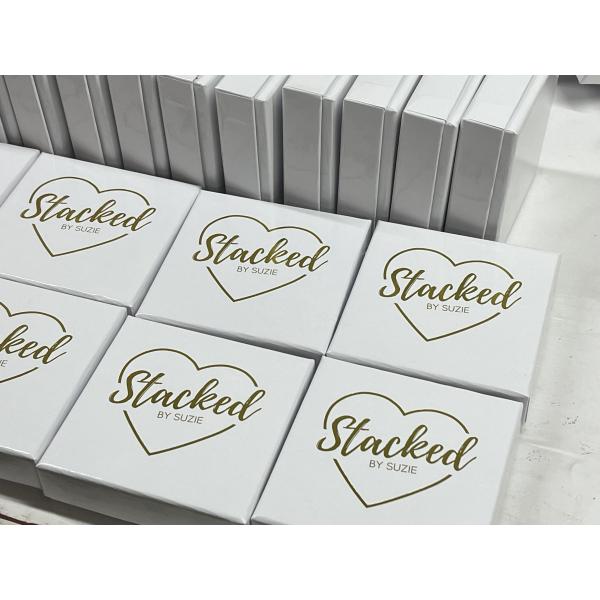 Customized Paper Jewelry Box 9x9x2.5cm (3.5*3.5*1 inches)