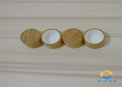 Real Bamboo Color Plastic Bottle Lids For Transparent Plastic Bottle