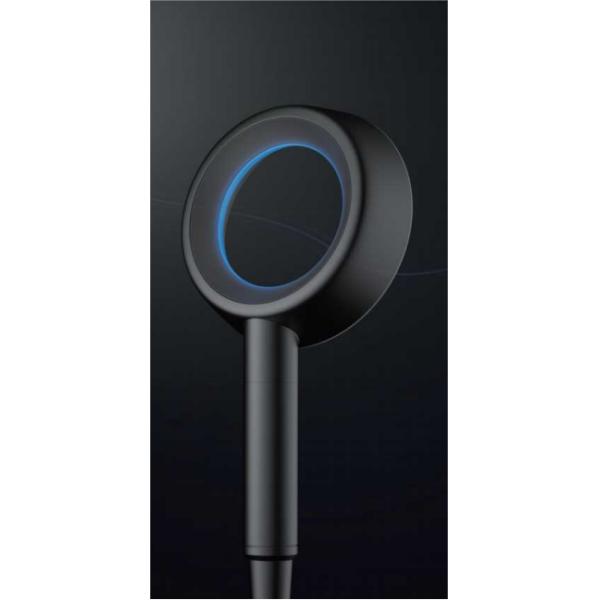 Temperature Sensing High Pressure Led Shower Head Blackened Version Guarantee 1 YEAR