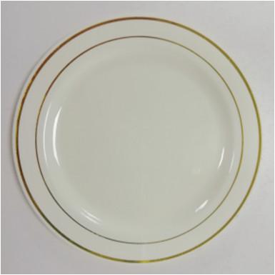 10.25 Inch Lace Design Wedding Party Plastic Plates, Fancy Salad Plates And Appetizer Plates For All Holidays &Occasions