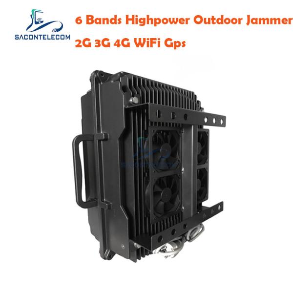 135W 300m Range 6 Channels Mobile Phone Signal Jammer and UAV Drone Jammer for Prison Jamming System