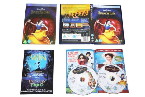 Snow White And The Seven Dwarfs carton dvd Movie disney movie for children uk region 2