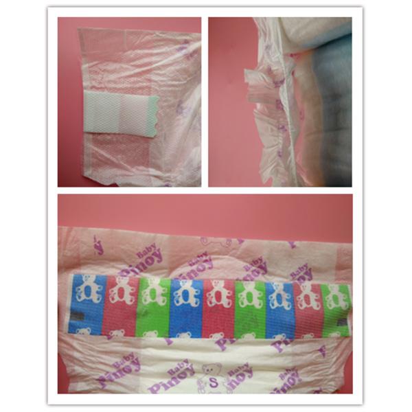 Anti Leak Infant Baby Diapers Non Woven Topsheet Green Disposable Diapers