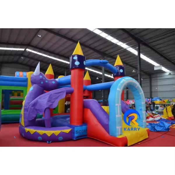 Repair Kits Included Traditional PVC Castle Water Slide Combo for Kids' Entertainment