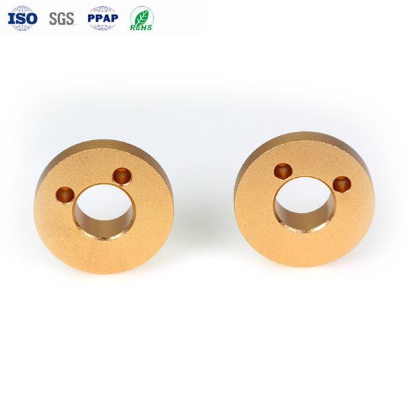 Las piezas de aluminio CNC de precisión oro anodizado ± 0.01mm Tolerancia