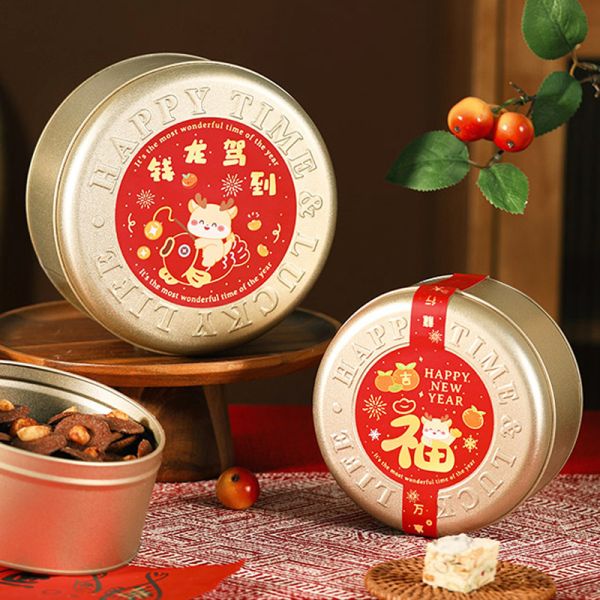Eco Friendly Round Cake Tin Cans Metal Box for Candy Food Gift