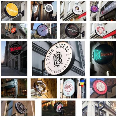 Double Side Waterproof Round Round Led Light Box Sign For Parks Led Light Box