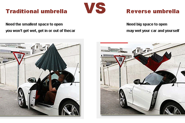 2 Layer Reverse Inverted Umbrella Inside Out Opening For Event