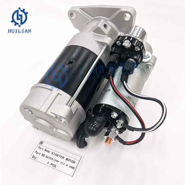 DX225 24V 11T 4.5KW Engine Starter Motor For Excavator Machinery Engine Parts