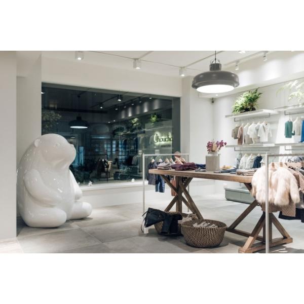 Generous Shop Display Showcase  Eco Friendly Wood Material For Children's Clothing