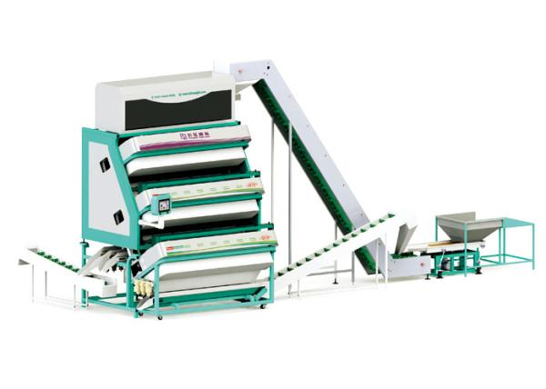 High Resolution Seafood CCD Color Sorter , Shrimp Color Sorting Machine