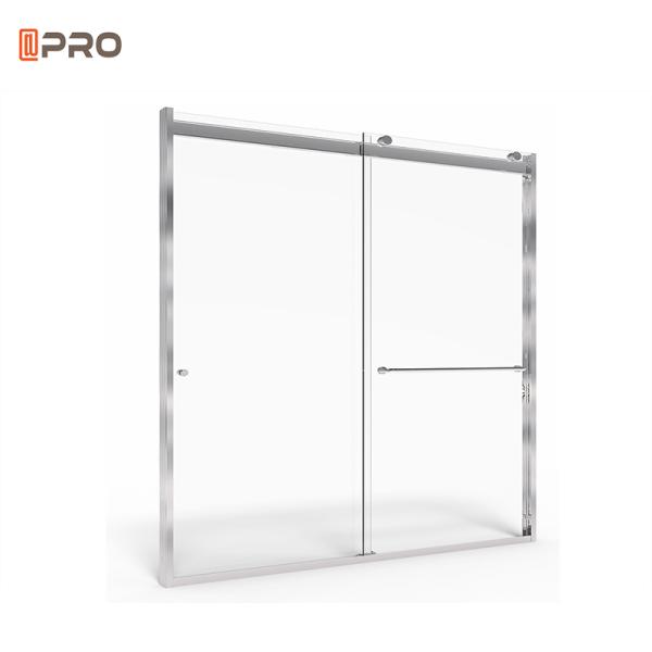 household Double Glazed White Aluminum Glass Sliding Doors Security