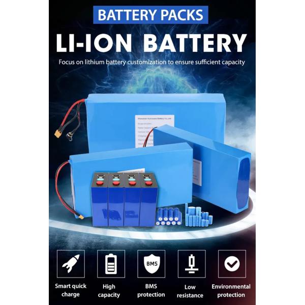 LiFePO4 Bateria de lítio 24V 36V 48V 72V 20AH 60AH 80AH recarregável Bateria LFP por atacado Bateria elétrica personalizada