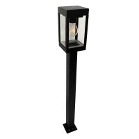 Lumières actionnées solaires de borne de voie avec le courrier carré de finition noir de lampe
