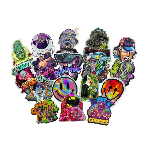 Holographique FDA Taille personnalisée de sac Mylar 120 Mico