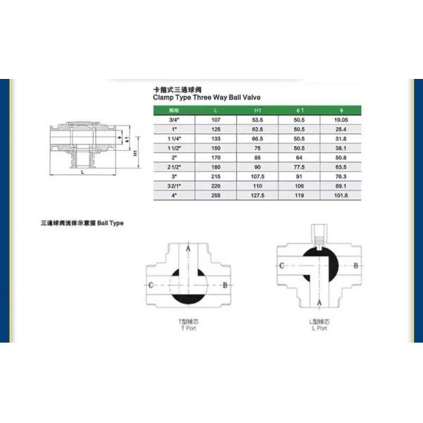 Нержавеющая сталь 304 316 316L литье санитарный трехсторонний ручной шаровой клапан 1/2 дюйма DIN 3A SMS