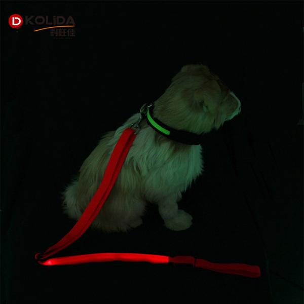 High Visibility LED Dog Leash For Pet Safe And Night Walking Eco Friendly