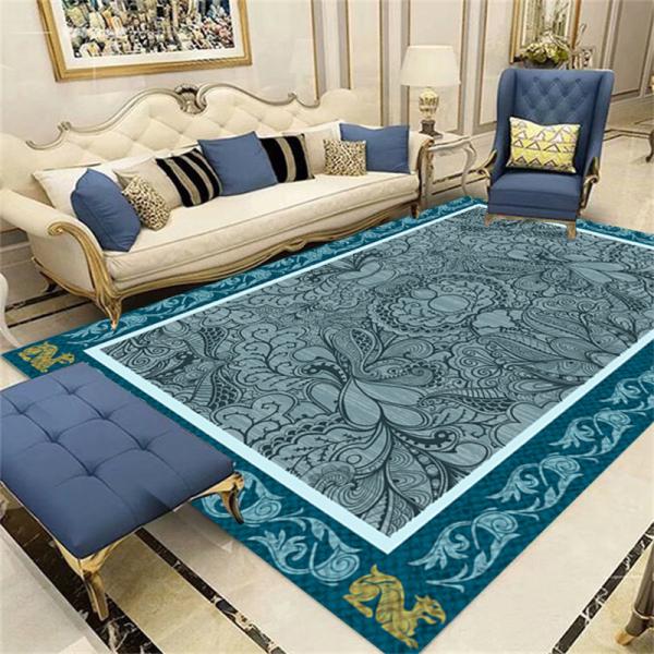 Household Polyester Living Room Floor Carpets Middle Eastern Style Dining Room Carpet