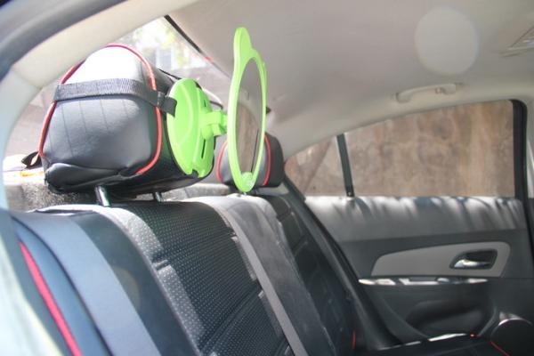 Green Color Car Mirror Replacement Baby Rear View Mirror For Car 21 Cm Size