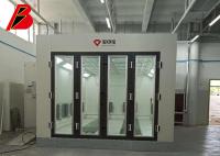 Cabine de pulverizador de vidro grande do veículo da porta 16kw para auto fãs da turbina