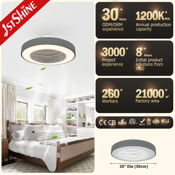 ETL Dimmable 3 Color Quarto Ventilador de Tecto Luz 20 polegadas