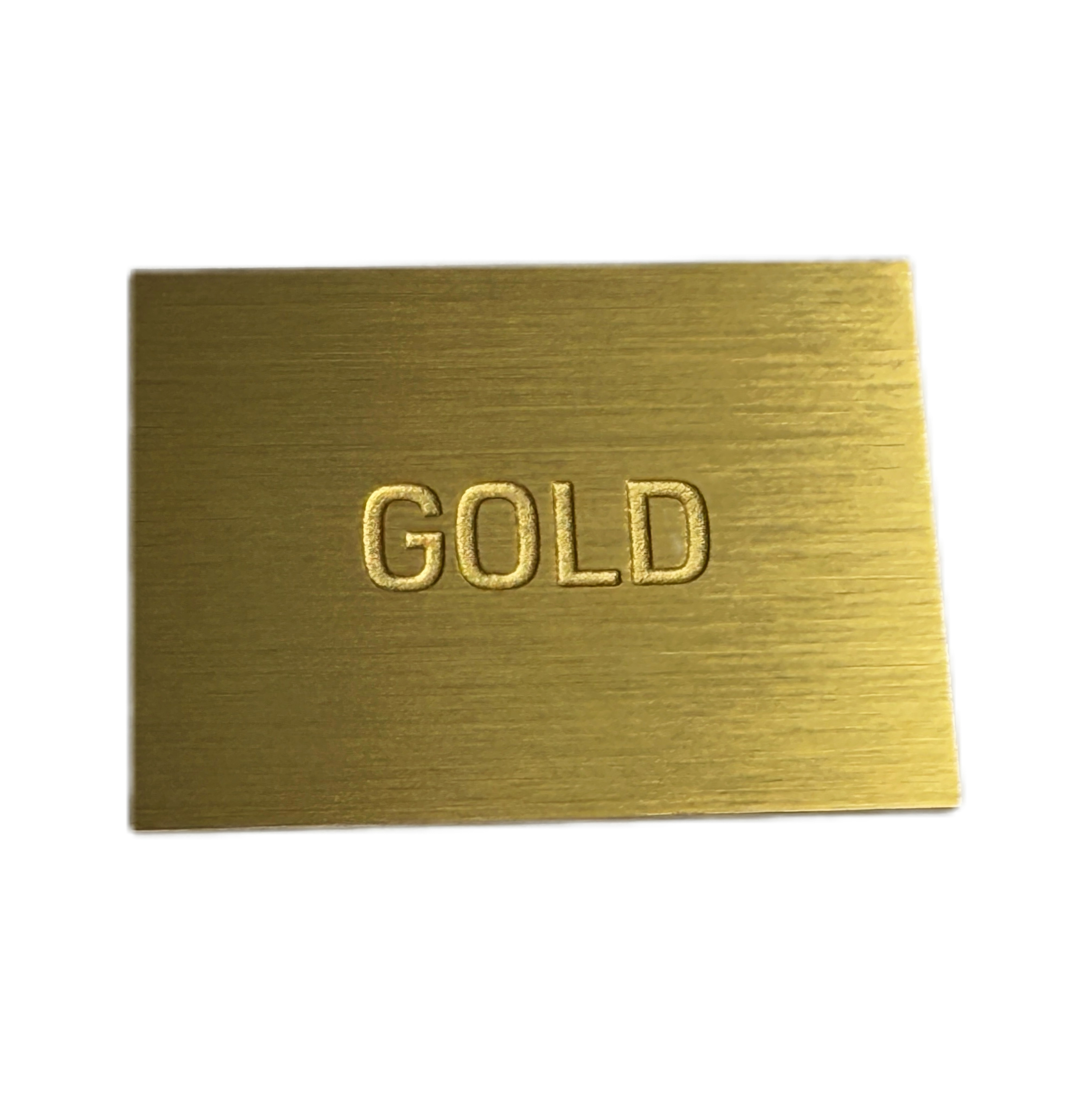 Customized Golden Brushed Logo Concave Character Metal Identification Nameplate