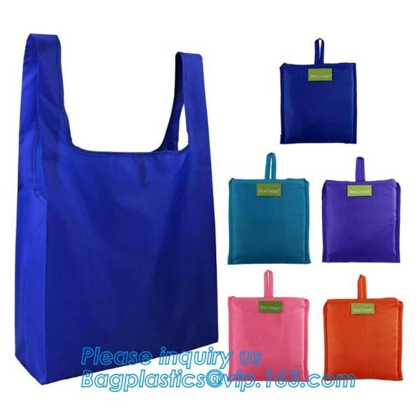 Factory Price Fast Delivery Polyester Folding Tote Waterproof Fruit Strawberry Nylon Foldable Shopping Bag / folding