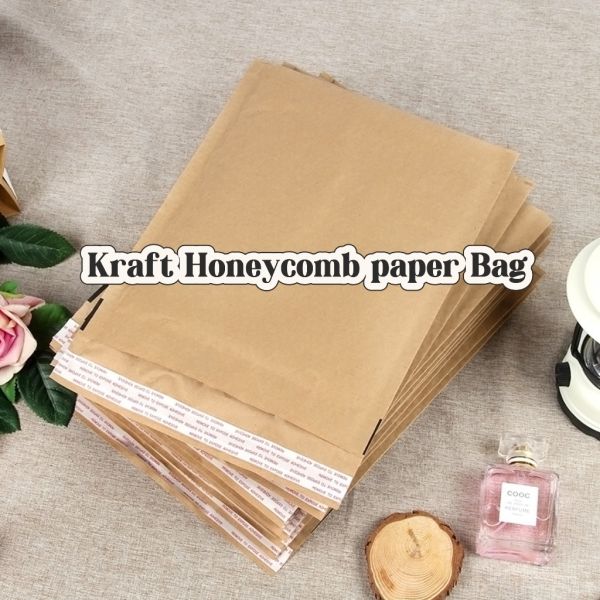 Eco Friendly Honeycomb Paper Bag 80g/Sqm Recycled Paper Padded Mailers 3 Layers