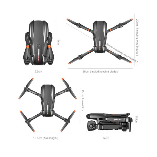 2024 D3 Air Drone LED Light 360-degree Tumbling Headless Mode Optical Flow Positioning Foldable RC Drone for Beginners