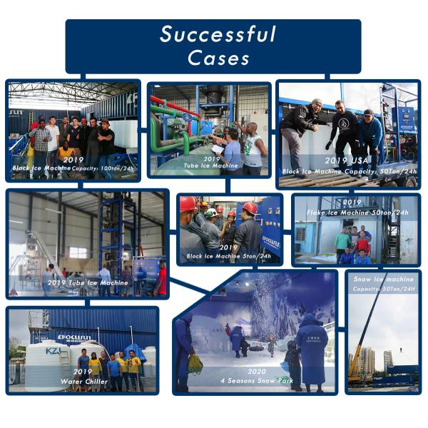 10 000 кг Пластинчатый ледовый станок для рыб из нержавеющей стали/Гальванизированный стальной корпус