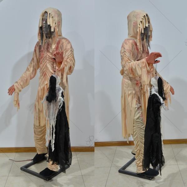 Fácil de montar Requisitos de mansiones embrujadas Animatrónico Fantasma de Halloween 1.8m-2.2m
