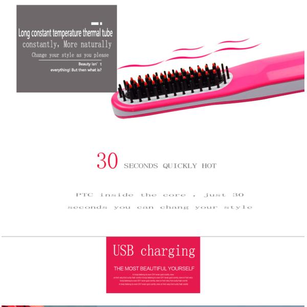 Wireless Charging Mini Home Hair Straightener , Usb Hair Straightener