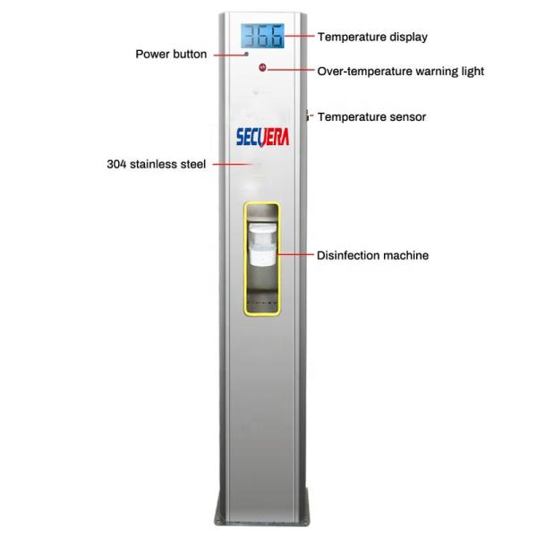 Прогулка датчика измеряя до блок развертки СЭ-БС600 температуры с дезинфицирующим средством руки