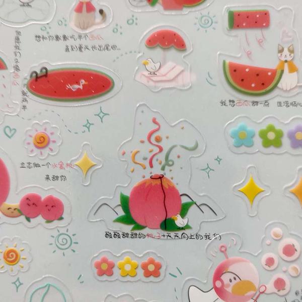 Стикер винила PVC стикера CMYK анормалной формы мультфильма водоустойчивый прозрачный