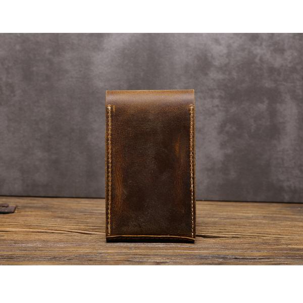 CROSS-BORDER RETRO CRAZY HORSE LEATHER WATCH BAG CONVENIENT CREATIVE LEATHER WATCH STORAGE HOLSTER