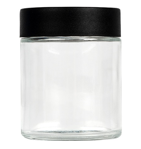 pot sans danger pour les enfants hermétique de fleur de de pot en verre de mauvaise herbe de l'espace libre 4oz