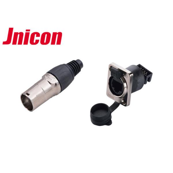Panel Mount Signal IP65 Ethernet Connector With UL / CE / TUV Certification
