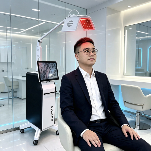 Professional Laser Hair Growth Machine, Red Light Scalp Therapy Equipment for Hair Salon & Hair Transplant Clinic