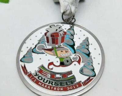 1/2 Marathon Race Metal Medal Zinc Alloy Colored Painting