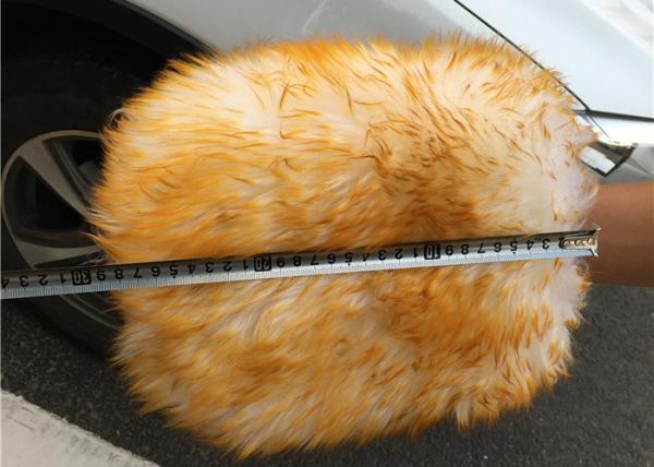 Luva real da limpeza do carro do Lambswool de Austrália do cabelo longo da luva da lavagem de carros da pele de carneiro